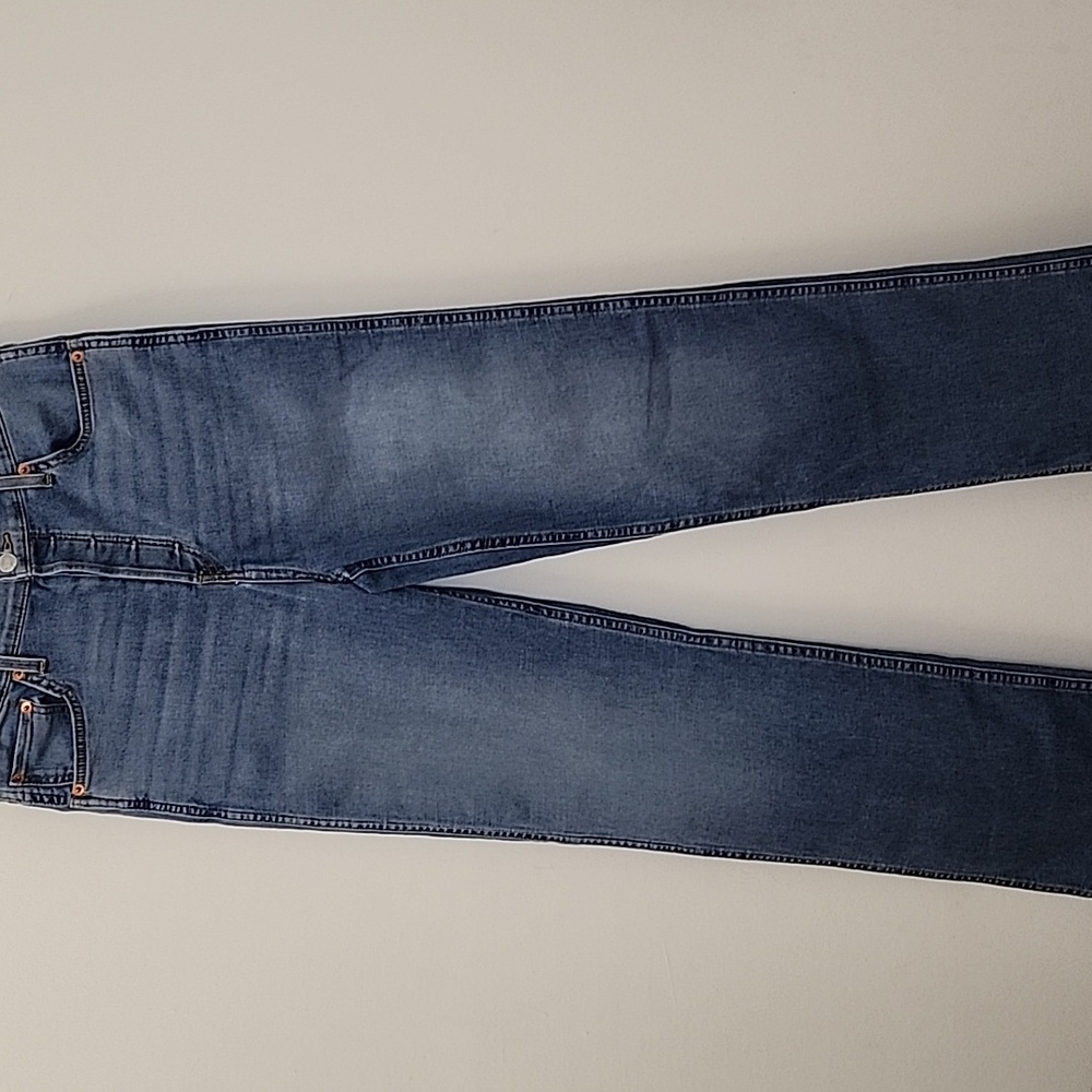 RE/DONE Originals Button Fly High Rise Tapered Leg Strech Tall Jeans Sz 29 - Picture 15 of 16